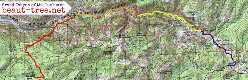 Grand Canyon of the Tuolumne Map
