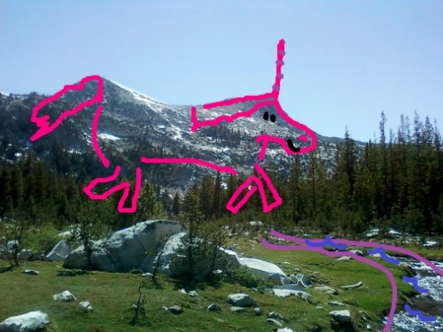Unicorn Peak and Unicorn Creek - Do you see it now?
