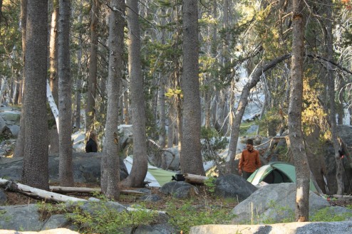 Camp on Day 3 of Backpacking to Ottoway Lake