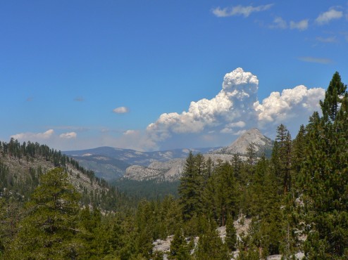 View Rim Fire from Southern Yosemite