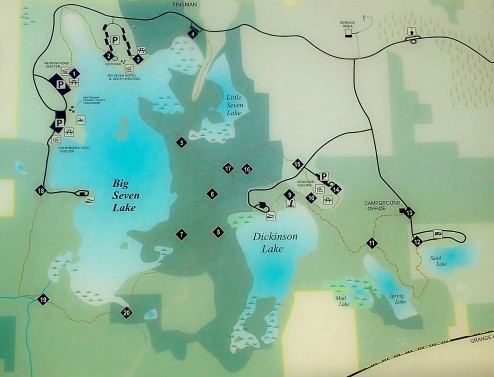 Seven Lake Hiking Map