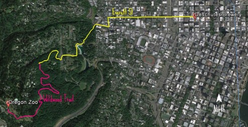 Hike from the Portland Zoo to the Deschutes Brewery in Portland
