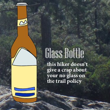 The hiker who brings along a glass bottle is just too cool for cans. What does your hiking brew say about you?