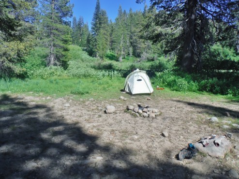 PCT Creekside camp, Tahoe Rim Trail