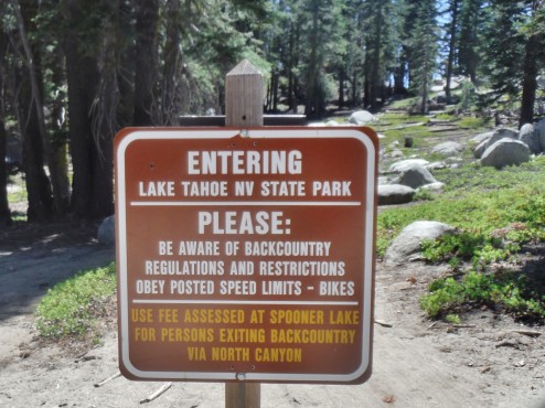 Lake Tahoe Nevada State Park backcountry entrance
