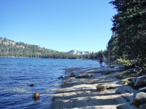 Hiking  Tenaya Lake, Yosemite