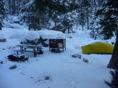 Lodgepole Campground in Winter