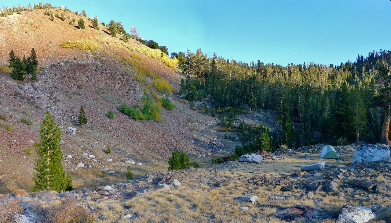 Pika camp at Lake Genevieve 