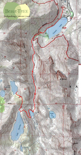 Convict Creek Backpacking Map
