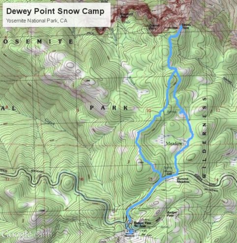 Dewey Point Snowshoe Topo Map