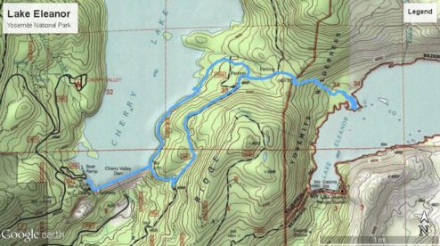 Lake Eleanor Yosemite Topo Map