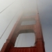 That start of our walk across the bridge wasn\'t too foggy