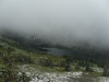 hidden lake right before the cloud/fog/mist blew making claims on hidden-ness more truthful!