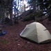 Our camping spot, thanks to Trails for the picture. I spotted a porcupine a few yards from here!