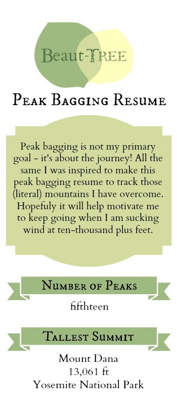 Peak Bagging Resume