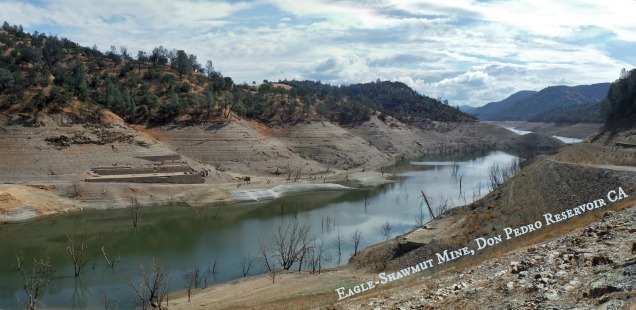 Eagle-Shawmut Mine, revealed beneath Don Pedro Reservoir during drought